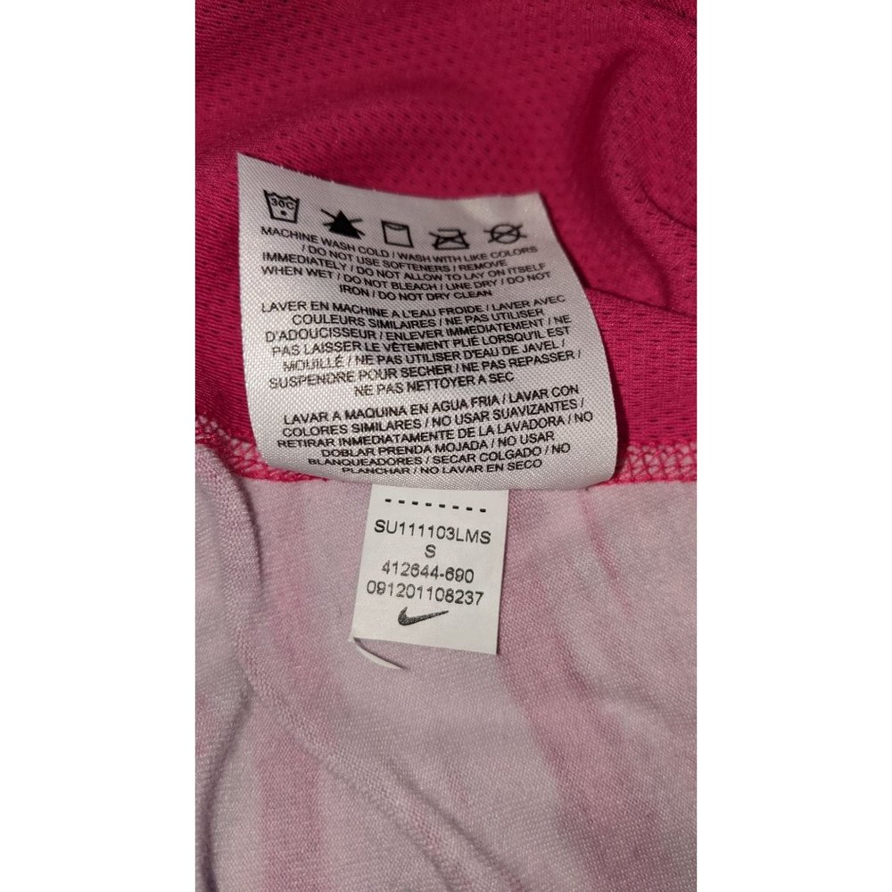Nike Women's Dri Fit Active Tank with attached bra Sz S in Pink/Gray - Picture 10 of 10